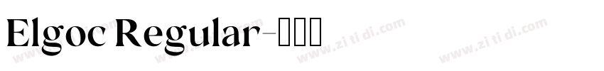 Elgoc Regular字体转换
